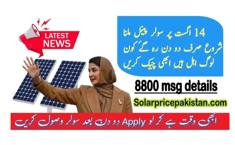 Solar panel scheme, CM Punjab solar panel scheme