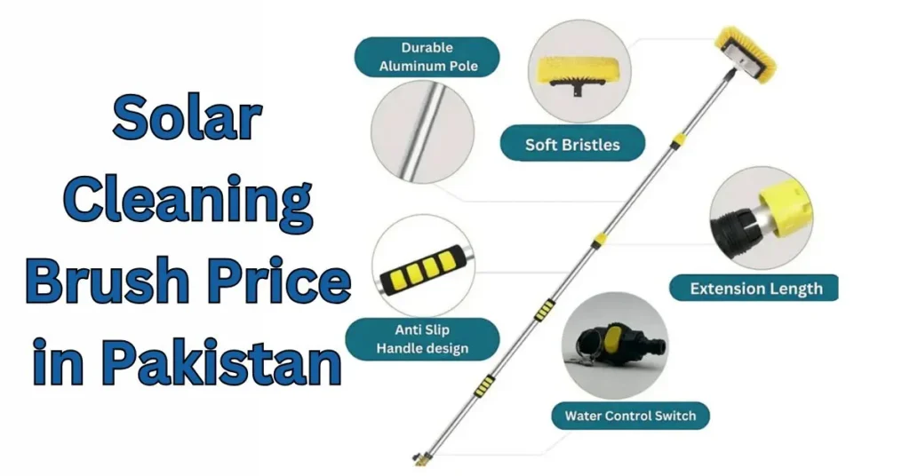 Solar cleaning brush, solar panel cleaning brush, solar cleaning kit