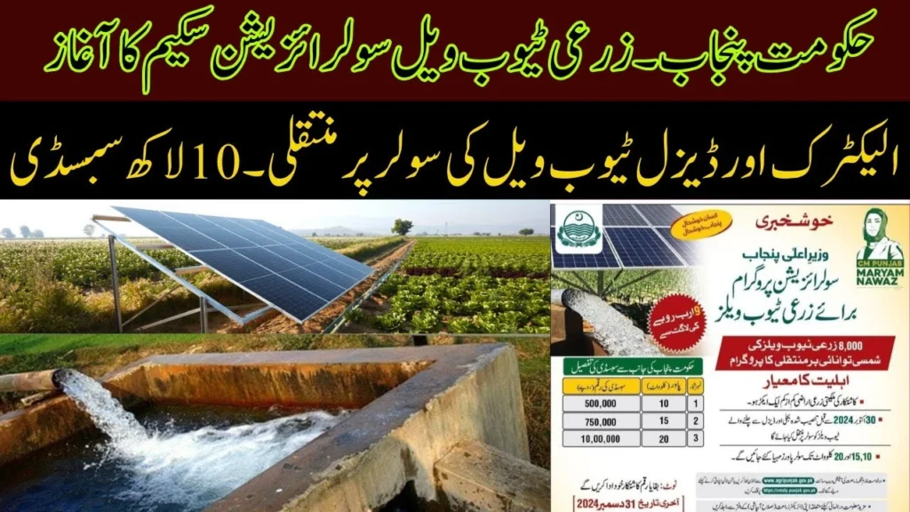 cm punjab solariation of tubewells, tubewell solarization, tubewell solar